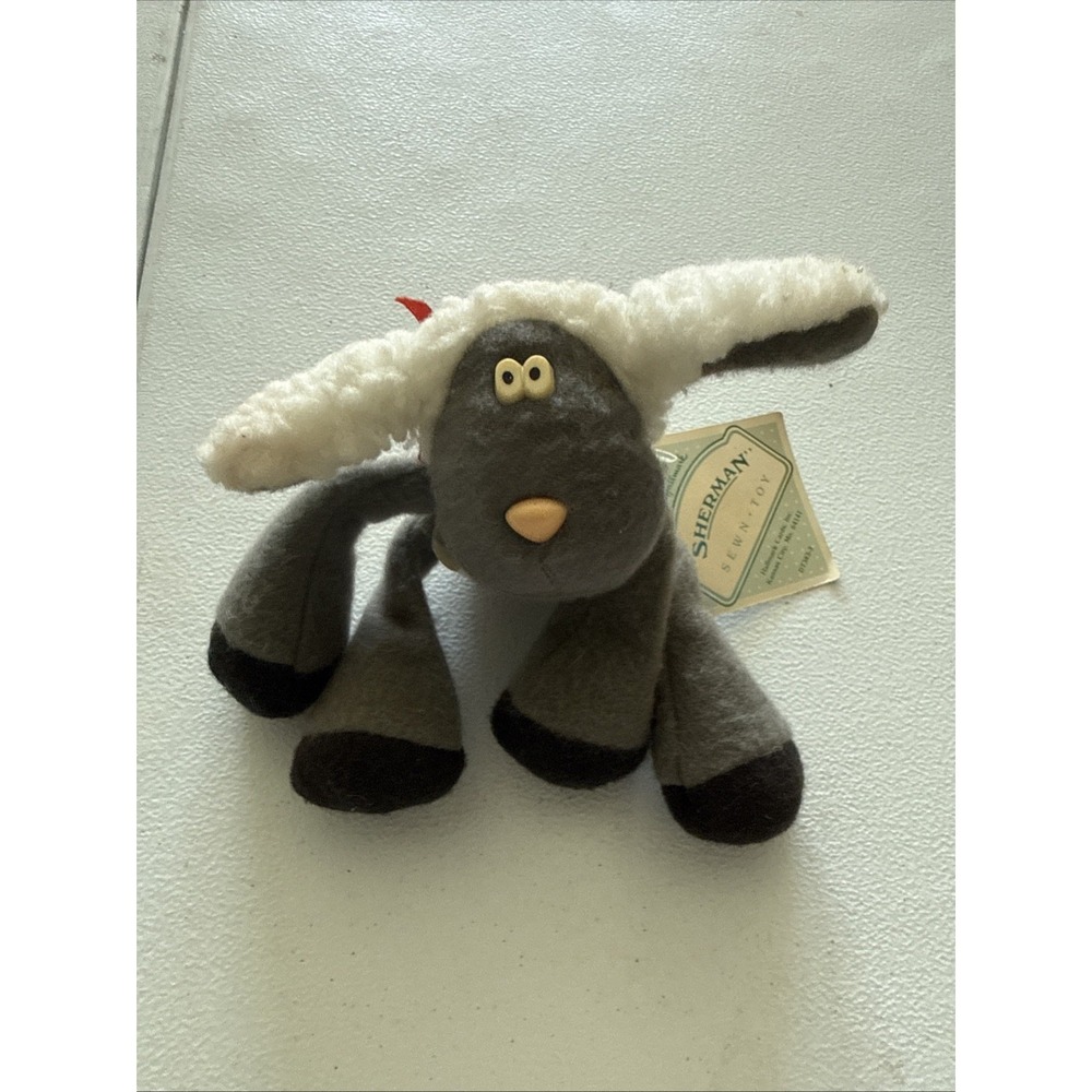 Vintage Hallmark Sherman The Lamb Plush Toy Rodney Friends 1985 DT 383-3 Grey